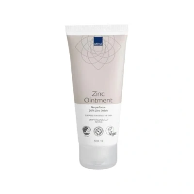Abbildung von ABENA Zinksalbe, 100 ml, Schutzcreme mit Barriereeffekt für die Haut 20% Zinkoxid, beruhigend &amp; schnell einziehend, Frei von Duftstoffen sanft, Dermatologisch getestet.