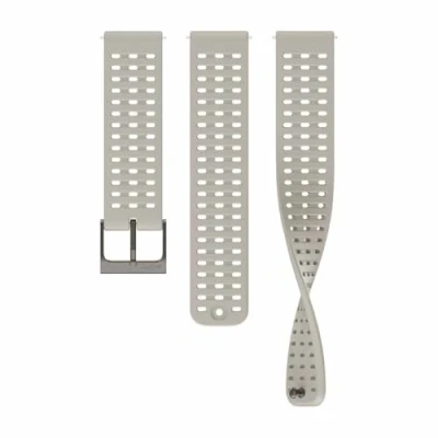 Abbildung von SUUNTO 22 ATH2 Silikon Armband Kompatibel Race, Vertical, 9 Peak Pro, Peak, 5 Watch Strap Weiches Ersatzband 22mm Sand Gray S+M