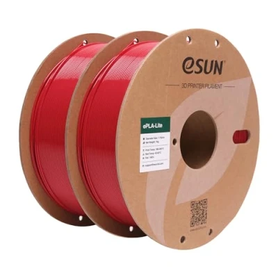 Abbildung von eSUN PLA Filament 1.75mm, Modifiziertes 3D Drucker PLA, Maßgenauigkeit +/ 0.03mm, 1KG pro Spule, 2 Spulen Druck für Drucker, Feuerrot
