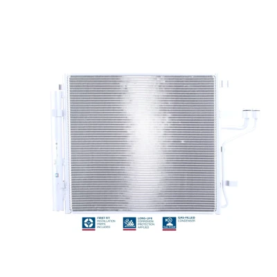 Abbildung von NISSENS 941186 Klimakondensator mit Trockner Aluminium 448 R 134a