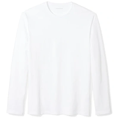 Abbildung von Amazon Essentials Herren Langärmeliges T Shirt, Schmale Passform, Weiß, M