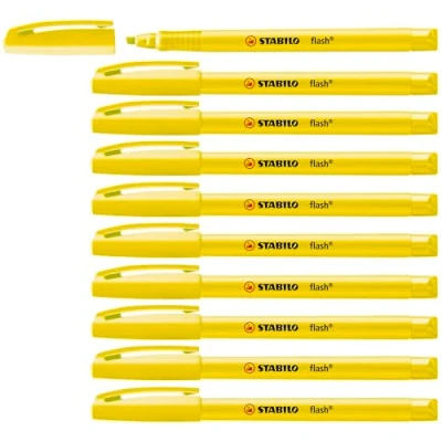 Abbildung von Textmarker STABILO flash 10er Pack gelb