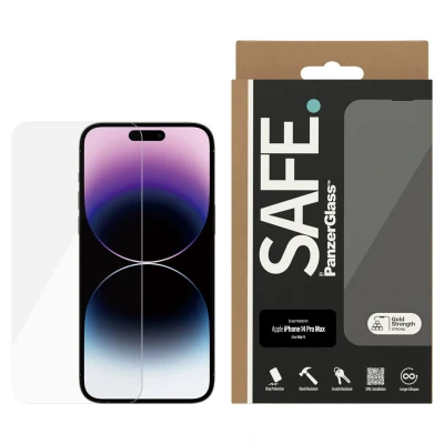 Abbildung von Apple iPhone 14 Pro Max Panzerglas PanzerGlass SAFE Ultra Wide Fit Screenprotector Displayschutz für das