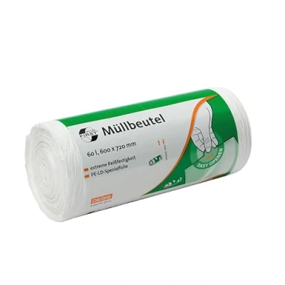 Abbildung von Müllbeutel DEISS FIRST PLUS weiß 60 L, 50 Stück