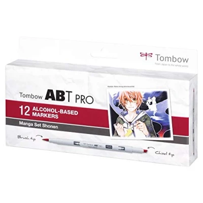Abbildung von Tombow ABTP 12P 5 Alkoholbasierter Marker ABT PRO zwei Spitzen Manga Set