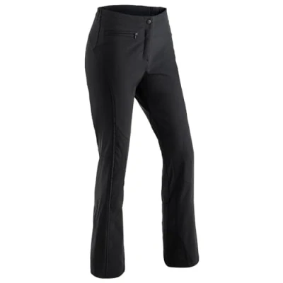 Abbildung von Maier Sports Marie, Enganliegende Damen Skihose, Wasserabweisende Softshell Schneehose, Stretchmaterial und verstellbarer Bund, PFC frei, stormprotec Technologie, Schwarz, Gr. 22 (W35/L30)