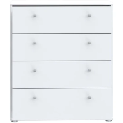 Abbildung von Forte Tempra 2 Kommode mit 4 Schubladen, Holzwerkstoff, weiß, Bx H xT: 73,7 x 85,5 34,8 cm