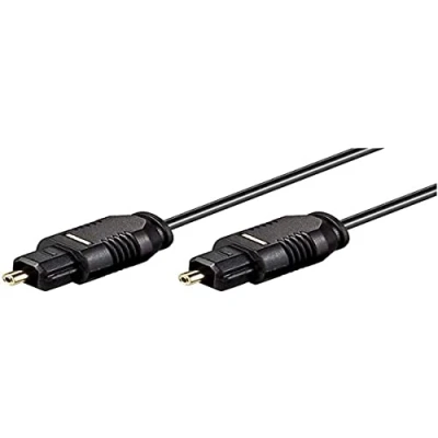 Abbildung von goobay 51217 Toslink Kabel (Digitaler optischer Stecker für Audio Daten, 1,5m) schwarz