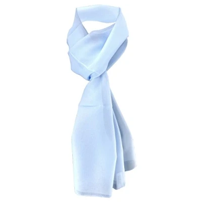 Abbildung von TigerTie Damen Chiffon Halstuch blau hellblau Uni Gr. 160 cm x 36 Schal