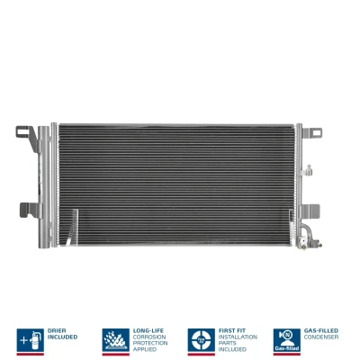 Abbildung von NISSENS 940752 Klimakondensator mit Trockner Aluminium 673 R 134a AUDI: A4 B9 Avant, A5 Sportback, Saloon