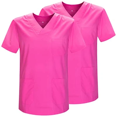 Abbildung von MISEMIYA Packung 2 STK. SANITÄRE CASACA Unisex Uniformen UNIFORM MEDIZINISCHE Ref. 817 * Small, Fuchsia 21