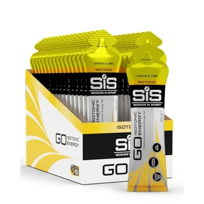 Abbildung von Science in Sport GO Isotonic Energy Gel 30 x 60ml Zitrone Limette, Vegan isotonische Formulierung mit 22g Kohlenhydrate, Guter Energielieferant, Alternative für Getränke