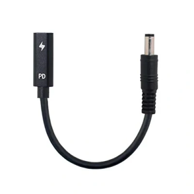 Abbildung von cablecc Typ C USB Buchse Eingang zu DC 5.52.1mm Power PD Ladekabel passend für Laptop 18 20V