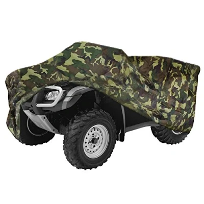 Abbildung von ANFTOP Quad ATV Abdeckplane 210D Fahrzeug Abdeckung Phosphoreszierend Winterfest Staubdicht Regen UV Schutz Tarnung 256 * 110 120cm