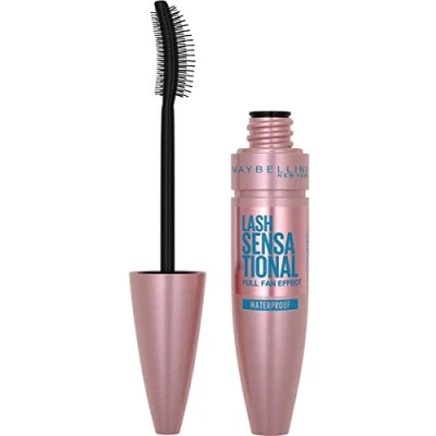 Abbildung von Maybelline New York Mascara für Volumen und Definition, Wasserfest, Lash Sensational, Very Black, 9,5 ml