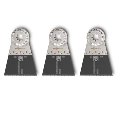 Abbildung von FEIN E Cut Standard Sägeblatt, Ve. 3 St., Breite 65 mm, Länge 50 Aufnahme StarlockPlus, Geschränkte Verzahnung für alle Holz , Gipskarton und Kunststoffmaterialien