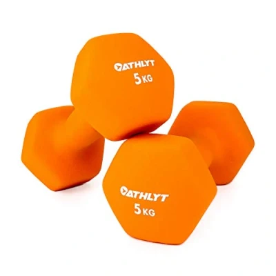 Abbildung von Neopren hanteln gewichte, Orange, 2 x 5 kg