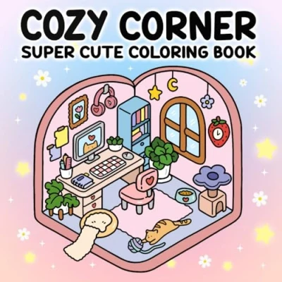 Abbildung von Cozy Corner: Super Cute Coloring Book for Adults and Teens with Hygge Spaces Relaxation.