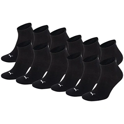 Abbildung von Puma Herren Quarters Sportsocken 12er Pack, Schwarz, 35 38