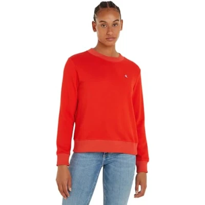 Abbildung von Calvin Klein Jeans Badge Crewneck Sweatshirt, Damen, Größe: 3XL, Black
