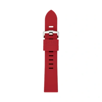 Abbildung von Fossil Unisex Band 20 mm Silikon rot, S201106