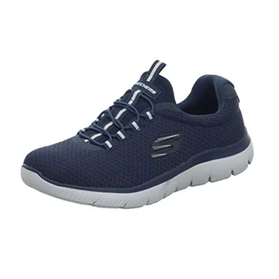 Abbildung von Skechers Herren Summits Sneaker, Navy Mesh Trim, 41.5 EU