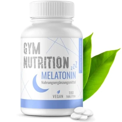 Abbildung von Melatonin 180 Tabletten 0,5 mg pro Tagesdosis Made in Germany Premium Qualität Vegan für 360 Nächte und eine Menge Schlaf