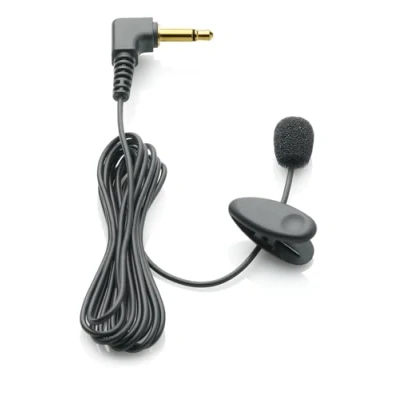 Abbildung von Philips LFH9173 Anclippbares Mikrofon mit 3.5 mm Klinke, Windabschirmung Krawattenclip, Kabellänge 1.2 m, mono schwarz