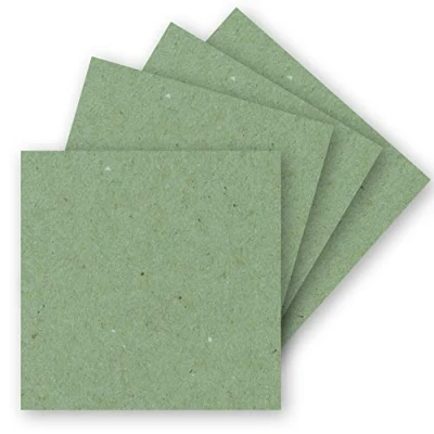 Abbildung von 50 Einzel Karten Quadratisch 15 x cm in Grün (Kraftpapier) 240 g/m² blanko Bastel Karten, Postkarten, Bastelkarton Ton Papier Qualität