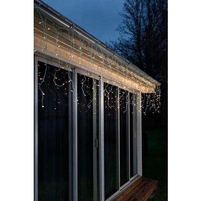 Abbildung von KONSTSMIDE LED Lichtervorhang »Weihnachtsdeko aussen«, 96 St. flammig, Eisregen Lichtervorhang, bernsteinfarbene Dioden