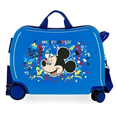 Abbildung von Disney Mickey Colour Mayhem Kinderkoffer, Blau, 50 x 38 20 cm, Hartplastik, seitlich, 34 l, 1,8 kg, 4 Handgepäck