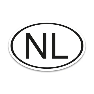 Abbildung von NL Aufkleber Länderkennzeichen Niederlande 17,5 x 11,5 cm DIN genormt kfz_794