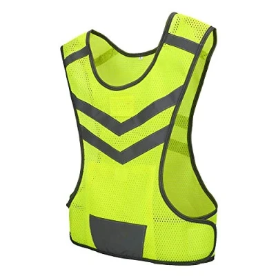 Abbildung von Vbestlife Hochsichtbare Sport Sicherheitsweste, verstellbare Warnweste Nachtwanderung Laufen Wandern Radfahren Reflexionsjacke