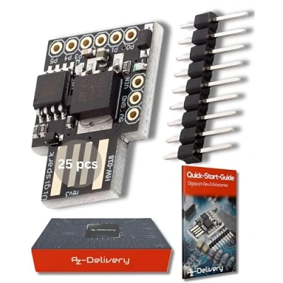 Abbildung von AZDelivery 25 x Digispark Rev.3 Kickstarter mit ATTiny85 und USB kompatibel Arduino inklusive E Book!