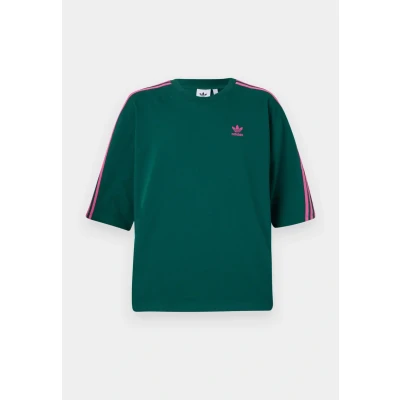 Abbildung von adidas Originals Oversize TEE Unisex Tshirt print, Größe: XXL, Collegiate green/semi lucid fuchsia