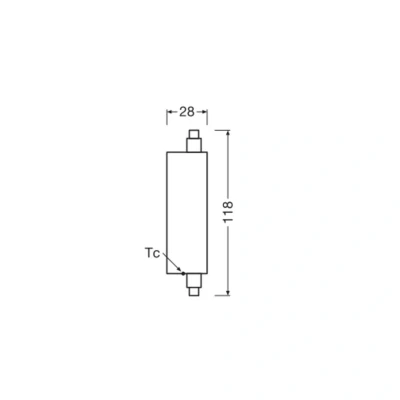 Abbildung von OSRAM LED Line Lampe mit Filament, klarer Leuchtkörper aus Kunststoff, 20 W, R7s Retrofit Sockel, EEK D, 3000 lm, K warmweißes Licht für die Allgemeinbeleuchtung.