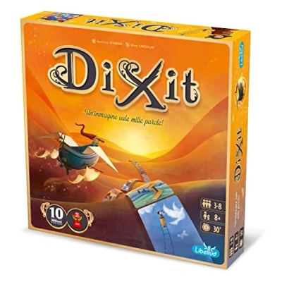 Abbildung von Asmodee Dixit Brettspiel für Fantasie und Fantasie, 3 8 Spieler, 8+ Jahre, italienische Ausgabe
