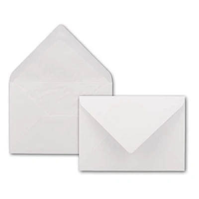 Abbildung von Briefumschläge DIN B6 125 x 176 mm Superweiß mit weißem Seidenfutter 100 Stück EXTRA QUALITÄT g/m² Für ganz besondere Anlässe Nassklebung Marke: GUSTAV NEUSER