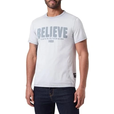 Abbildung von Key Largo Create Round Tshirt print, Herren, Größe: Medium, Titanium grey