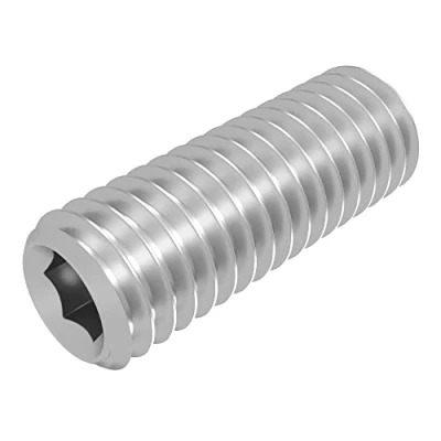 Abbildung von SECCARO Gewindestift mit Kegelkuppe M5 x 14 mm, Edelstahl V2A VA A2, DIN 913 / ISO 4026, Innensechskant, 20 Stück