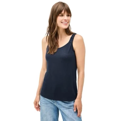 Abbildung von CECIL Damen 3226764 Top in Strick Optik, Urban Navy Blue, S