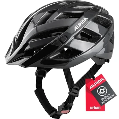 Abbildung von ALPINA PANOMA Classic Leichter, Optimal Belüfteter Touren Fahrradhelm Mit Optionalen LED Licht Für Erwachsene, Black Gloss, S (52 57 cm)
