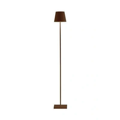 Abbildung von Zafferano, Poldina Lampe L, Kabellose, Wiederaufladbare Stehlampe mit Touch Control, Geeignet für Wohnzimmer und Außenbereich, Dimmer, 2200 3000 K, Höhenverstellbar 52 122 cm, Farbe Corten