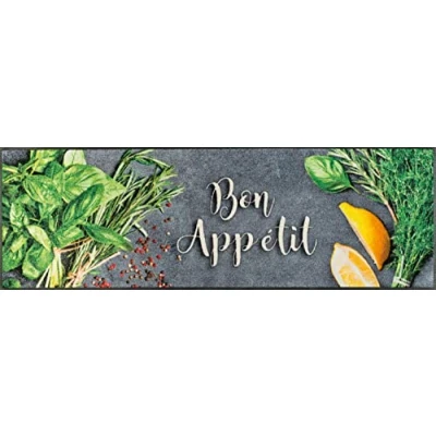 Abbildung von wash+dry Fußmatte, Bon Appétit 60x180 cm, innen und außen, waschbar