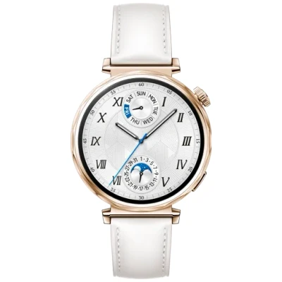 Abbildung von Huawei Watch GT 5 41mm Gold (Weißes Lederband)