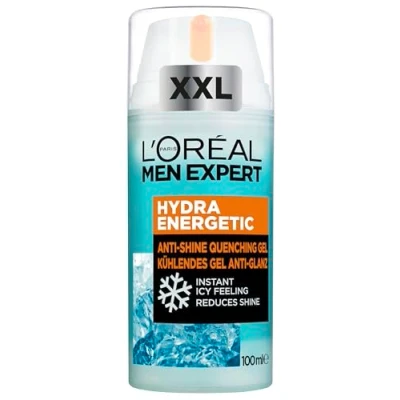 Abbildung von L&#039;Oréal Men Expert XXL kühlendes Gel Anti Glanz für Männer, Erfrischende und mattierende Gesichtspflege, Gesichtscreme Herren mit Meeresquellwasser, Hydra Energy, [Amazon Exclusive], 1 x 100 ml
