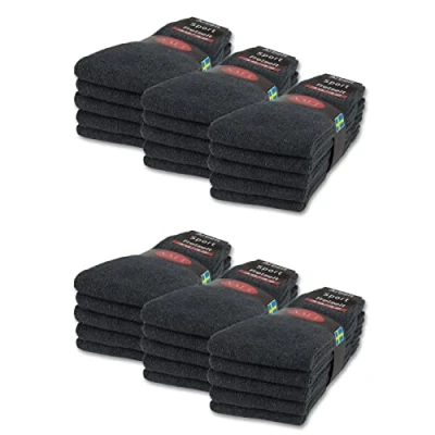 Abbildung von sockenkauf24 10 20 30 Paar Sportsocken Tennissocken Arbeitssocken Herren &amp; Damen Socken Baumwolle (39 42, Hellgrau)