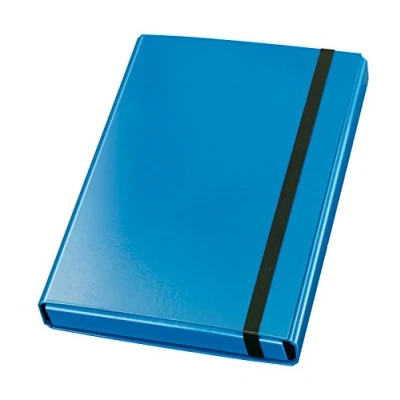 Abbildung von VELOFLEX 4443351 Sammelbox Velocolor, DIN A4, mit Gummizug, Heftbox aus Karton, glanzkaschiert, blau, 23 x 32 4 cm, 1 Stück