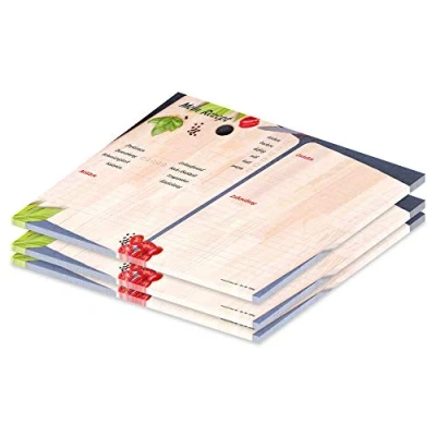 Abbildung von PRICARO Rezeptblock quer &quot;Schneidebrett&quot;, A4, 25 Blatt, 3 Stück