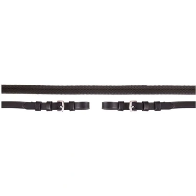 Abbildung von Premiere Zügel Gummi 13mm mitverschluss Schwarz Pony